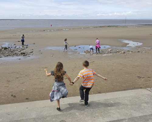 Children on the beach